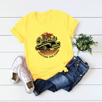 Car Pattern Printed Cotton Short-sleeved T-shirt main image 5