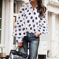New Fashion Loose Polka-dot Long-sleeved Shirt main image 3