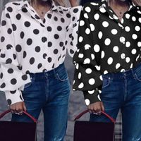 New Fashion Loose Polka-dot Long-sleeved Shirt main image 4