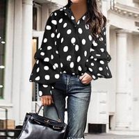 New Fashion Loose Polka-dot Long-sleeved Shirt main image 6