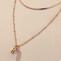 New Fashion Imitation Natural Stone Bullet Pendant Necklace main image 1