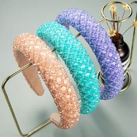 Fashion Baroque Transparent Crystal Handmade Wide-brimmed Headband main image 1