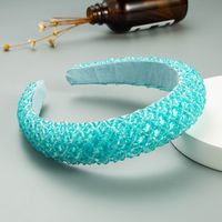 Fashion Baroque Transparent Crystal Handmade Wide-brimmed Headband main image 3
