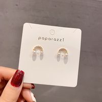 Korean Micro-inlaid Pearl Earrings main image 4