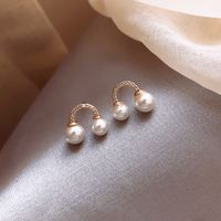 Korean Micro-inlaid Pearl Earrings main image 5