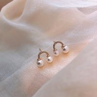 Korean Micro-inlaid Pearl Earrings main image 6