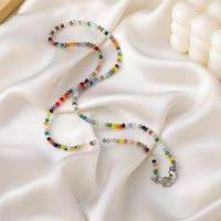 Korean Simple Colorful Crystal Necklace main image 3