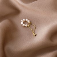 Korean Pearl Tassel Ear Bone Clip main image 4