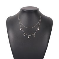 Fashion Simple Star Moon Pendant Necklace main image 6