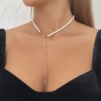 Fashion Imitation Pearl Long Necklace main image 2