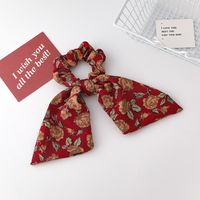 Sweet Floral Simple Bow Knot Hair Scrunchies sku image 1