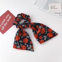 Sweet Floral Simple Bow Knot Hair Scrunchies sku image 3