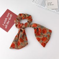 Sweet Floral Simple Bow Knot Hair Scrunchies sku image 5