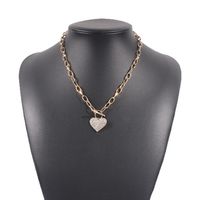 Fashion Exaggerated Punk Style Heart-shaped Diamond Necklace sku image 1