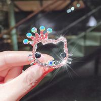 Korean Comb Diamond Crown Rhinestone Hairpin sku image 16