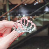 Korean Comb Diamond Crown Rhinestone Hairpin sku image 18