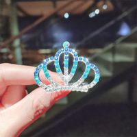 Korean Comb Diamond Crown Rhinestone Hairpin sku image 20