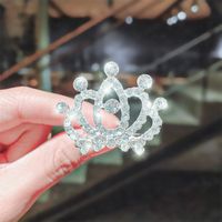 Korean Comb Diamond Crown Rhinestone Hairpin sku image 22