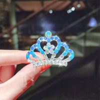Korean Comb Diamond Crown Rhinestone Hairpin sku image 27