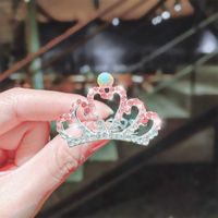 Korean Comb Diamond Crown Rhinestone Hairpin sku image 28