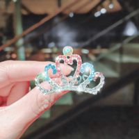 Korean Comb Diamond Crown Rhinestone Hairpin sku image 7