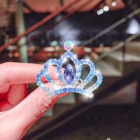 Korean Comb Diamond Crown Rhinestone Hairpin sku image 39