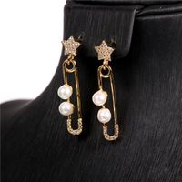 Retro Fashion Pearl Earrings Wholesale main image 1