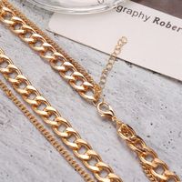 Retro Thick Chain Double-layer Necklace main image 4