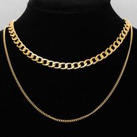 Retro Thick Chain Double-layer Necklace main image 5