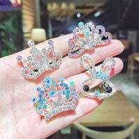 Korean Comb Diamond Crown Rhinestone Hairpin main image 4