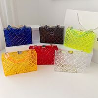 Fashion Acrylic Chain Messenger Transparent Box Bag main image 4