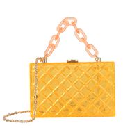 Fashion Acrylic Chain Messenger Transparent Box Bag sku image 2