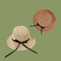 أزياء الصيف الجديدة أقواس الظل المصنوعة يدويًا قبعة القش أنثى واقية من الشمس وقبعة الشاطئ وقبعة الوالدين والطفل main image 4