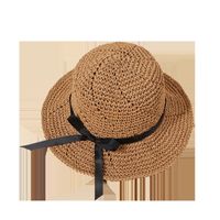 أزياء الصيف الجديدة أقواس الظل المصنوعة يدويًا قبعة القش أنثى واقية من الشمس وقبعة الشاطئ وقبعة الوالدين والطفل main image 6