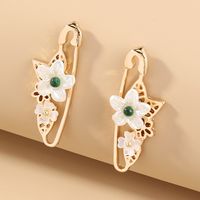 Fashion Plum Flower Pin Earrings main image 2