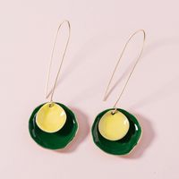 Fashion Color Paint Round Earrings main image 1