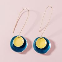 Fashion Color Paint Round Earrings main image 4