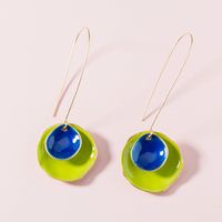 Fashion Color Paint Round Earrings main image 5