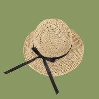 أزياء الصيف الجديدة أقواس الظل المصنوعة يدويًا قبعة القش أنثى واقية من الشمس وقبعة الشاطئ وقبعة الوالدين والطفل sku image 1