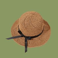 أزياء الصيف الجديدة أقواس الظل المصنوعة يدويًا قبعة القش أنثى واقية من الشمس وقبعة الشاطئ وقبعة الوالدين والطفل sku image 3