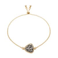 Korean Simple Heart-shape Crystal Cluster Bracelet sku image 7