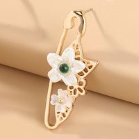 Fashion Plum Flower Pin Earrings sku image 1