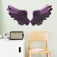 New Fashion Purple Black Wings Wall Stickers main image 3