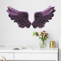 New Fashion Purple Black Wings Wall Stickers main image 5