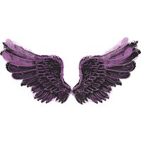 New Fashion Purple Black Wings Wall Stickers main image 6