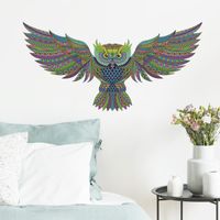 New Cartoon Winged Colored Owl Wall Sticker main image 4