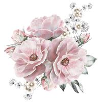 Neue Mode Rosa Große Pfingstrose Blume Wandaufkleber main image 6