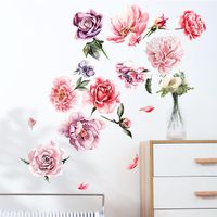 New Fashion Painting Peony Flower Wall Sticker main image 4