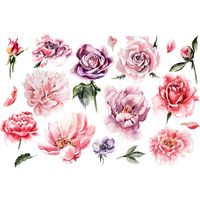 New Fashion Painting Peony Flower Wall Sticker main image 6