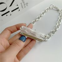 Fashion Paragraph Buckle Metal Short Necklace main image 4